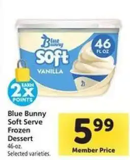 Safeway Blue Bunny Soft Serve Frozen Dessert offer