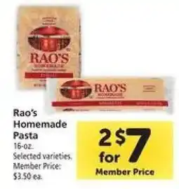 Safeway Rao's Homemade Pasta offer