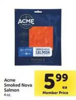 Safeway ACME Smoked Nova Salmon offer