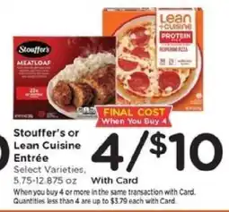 Kroger Stouffer's or Lean Cuisine Entrée offer