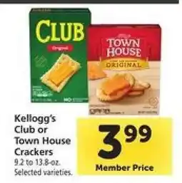 Safeway Kellogg's Club or Town House Crackers offer