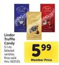 Safeway Lindor Truffle Candy offer