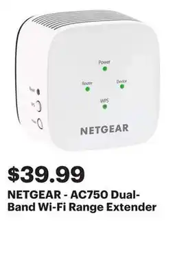 Best Buy NETGEAR - AC750 Dual-Band Wi-Fi Range Extender offer