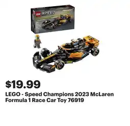 Best Buy LEGO - Speed Champions 2023 McLaren Formula 1 Race Car Toy 76919 offer