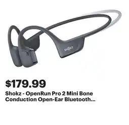 Best Buy Shokz - OpenRun Pro 2 Mini Bone Conduction Open-Ear Bluetooth Sports Headphones - Black offer