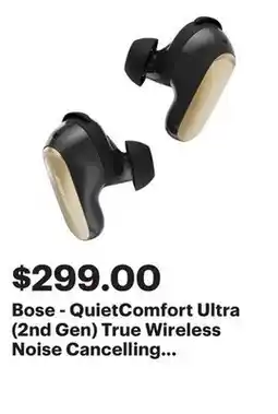 Best Buy Bose - QuietComfort Ultra (2nd Gen) True Wireless Noise Cancelling In-Ear Earbuds - Desert Gold offer