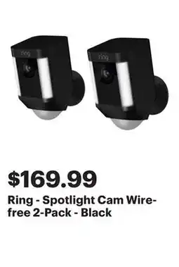 Best Buy Ring - Spotlight Cam Wire-free 2-Pack - Black offer