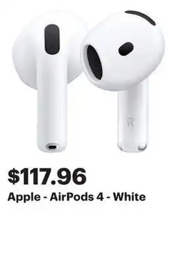 Best Buy Apple - AirPods 4 - White offer
