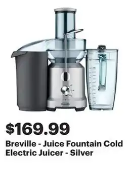 Best Buy Breville - Juice Fountain Cold Electric Juicer - Silver offer