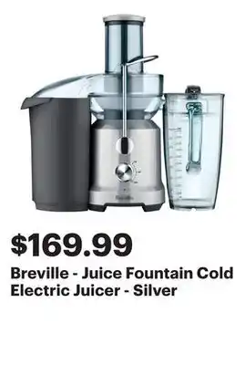 Best Buy Breville - Juice Fountain Cold Electric Juicer - Silver offer