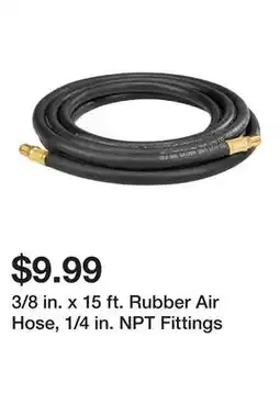 Harbor Freight Tools 3/8 in. x 15 ft. Rubber Air Hose, 1/4 in. NPT Fittings offer