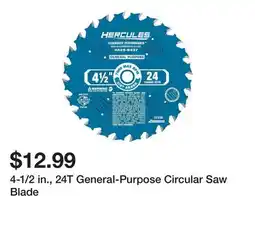 Harbor Freight Tools 4-1/2 in., 24T General-Purpose Circular Saw Blade offer
