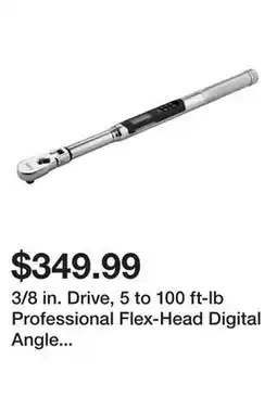 Harbor Freight Tools 3/8 in. Drive, 5 to 100 ft-lb Professional Flex-Head Digital Angle Torque Wrench offer
