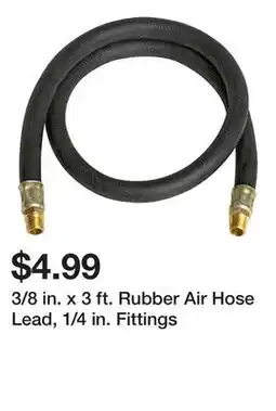 Harbor Freight Tools 3/8 in. x 3 ft. Rubber Air Hose Lead, 1/4 in. Fittings offer
