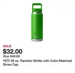Dick's Sporting Goods YETI 26 oz. Rambler Bottle with Color-Matched Straw Cap offer