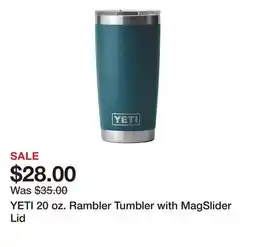Dick's Sporting Goods YETI 20 oz. Rambler Tumbler with MagSlider Lid offer