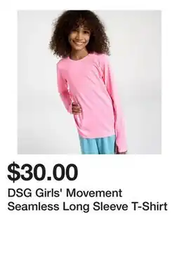 Dick's Sporting Goods DSG Girls' Movement Seamless Long Sleeve T-Shirt offer