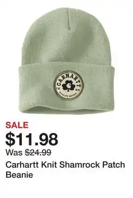 Dick's Sporting Goods Carhartt Knit Shamrock Patch Beanie offer