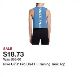 Dick's Sporting Goods Nike Girls' Pro Dri-FIT Training Tank Top offer