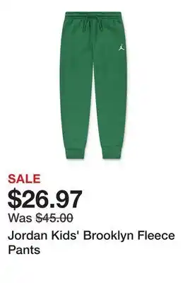 Dick's Sporting Goods Jordan Kids' Brooklyn Fleece Pants offer