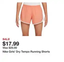 Dick's Sporting Goods Nike Girls' Dry Tempo Running Shorts offer