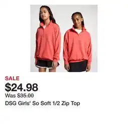 Dick's Sporting Goods DSG Girls' So Soft 1/2 Zip Top offer