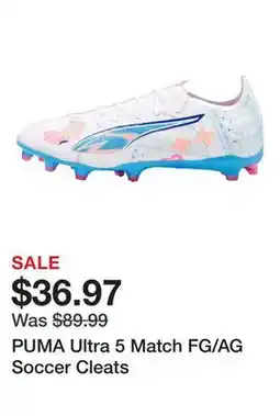 Dick's Sporting Goods PUMA Ultra 5 Match FG/AG Soccer Cleats offer