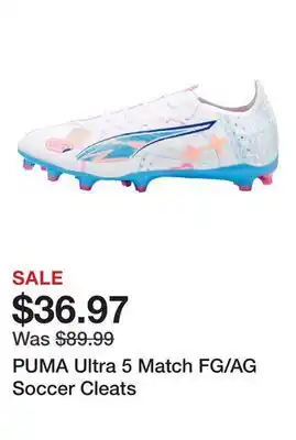 Dick's Sporting Goods PUMA Ultra 5 Match FG/AG Soccer Cleats offer