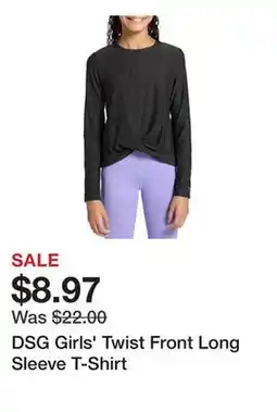 Dick's Sporting Goods DSG Girls' Twist Front Long Sleeve T-Shirt offer