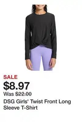 Dick's Sporting Goods DSG Girls' Twist Front Long Sleeve T-Shirt offer