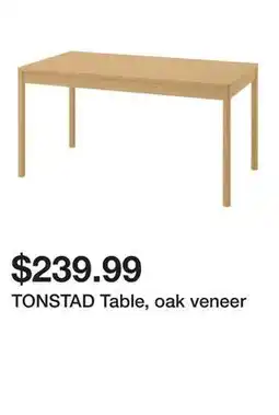 Ikea TONSTAD Table, oak veneer offer