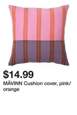 Ikea MÄVINN Cushion cover, pink/orange offer
