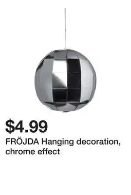 Ikea FRÖJDA Hanging decoration, chrome effect offer