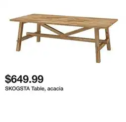 Ikea SKOGSTA Table, acacia offer