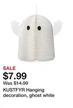 Ikea KUSTFYR Hanging decoration, ghost white offer