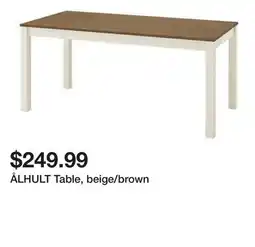 Ikea ÅLHULT Table, beige/brown offer