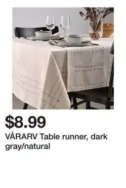 Ikea VÅRARV Table runner, dark gray/natural offer