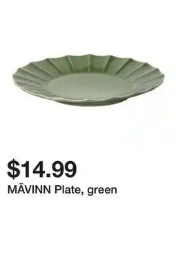 Ikea MÄVINN Plate, green offer