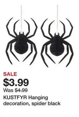 Ikea KUSTFYR Hanging decoration, spider black offer
