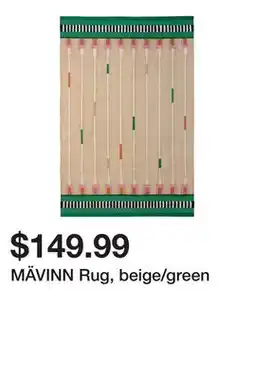 Ikea MÄVINN Rug, beige/green offer