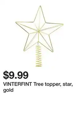 Ikea VINTERFINT Tree topper, star, gold offer