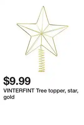 Ikea VINTERFINT Tree topper, star, gold offer