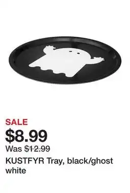 Ikea KUSTFYR Tray, black/ghost white offer