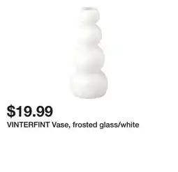 Ikea VINTERFINT Vase, frosted glass/white offer