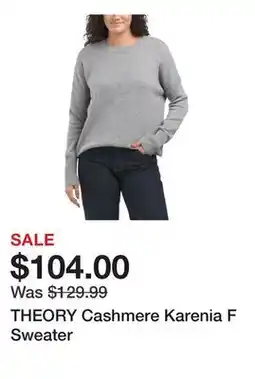 Marshalls THEORY Cashmere Karenia F Sweater offer