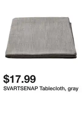 Ikea SVARTSENAP Tablecloth, gray offer