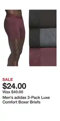 Kohl's Men's adidas 3-Pack Luxe Comfort Boxer Briefs offer