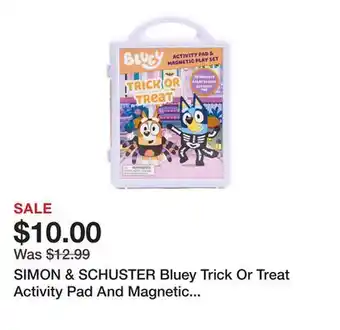 Marshalls SIMON & SCHUSTER Bluey Trick Or Treat Activity Pad And Magnetic Play Set offer