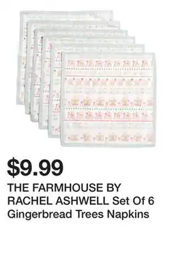 Marshalls THE FARMHOUSE BY RACHEL ASHWELL Set Of 6 Gingerbread Trees Napkins offer