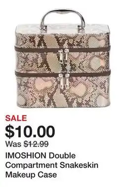 Marshalls IMOSHION Double Compartment Snakeskin Makeup Case offer